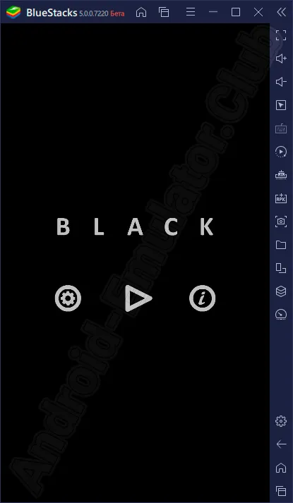 Интерфейс игры black на компьютере