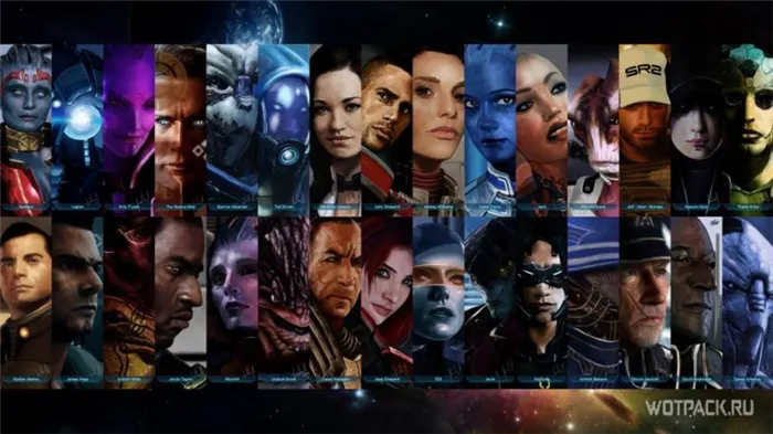 Mass Effect все персонажи