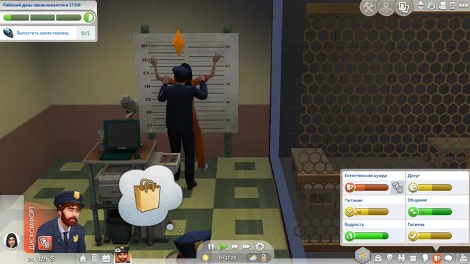 Общение с коллегами в полицейском участке в The Sims 4 Get to Work
