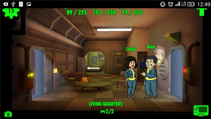 Комната в убежище Fallout - спальня