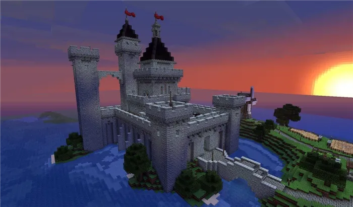 Замок в Minecraft - для опытных игроков