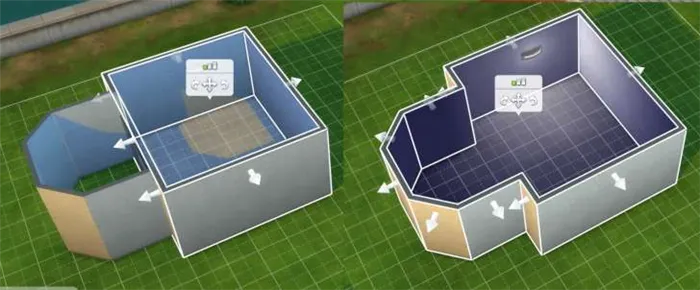 Объединить комнаты Sims 4