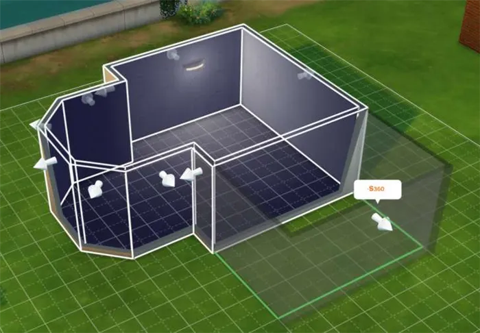 Изменить размер комнаты в Sims 4
