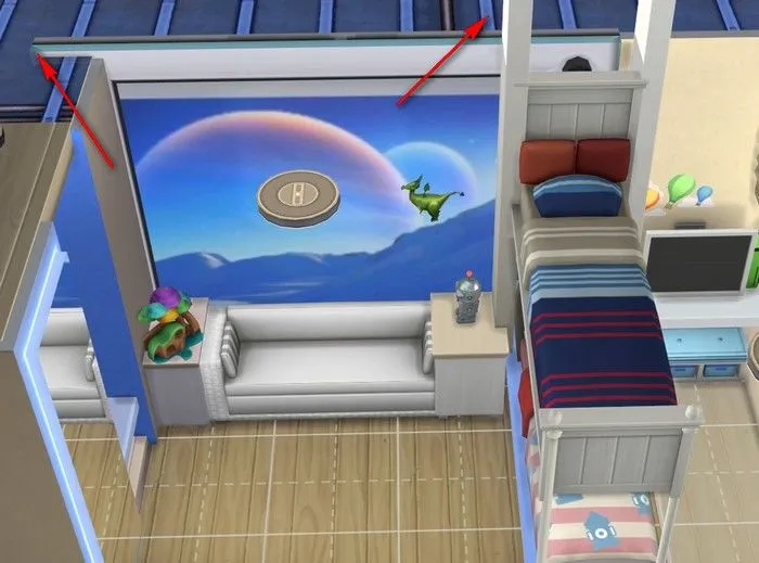 Как построить двухъярусные кровати в The Sims4 на высоте