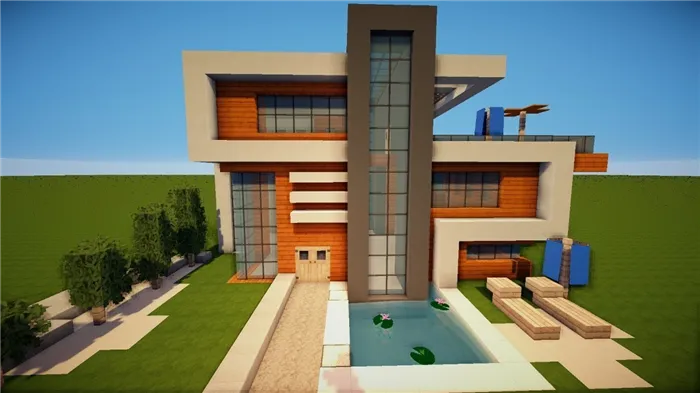 Как построить современный дом в Minecraft
