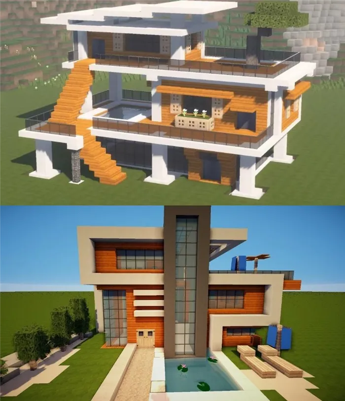 Дом удивляет двумя современными зданиями