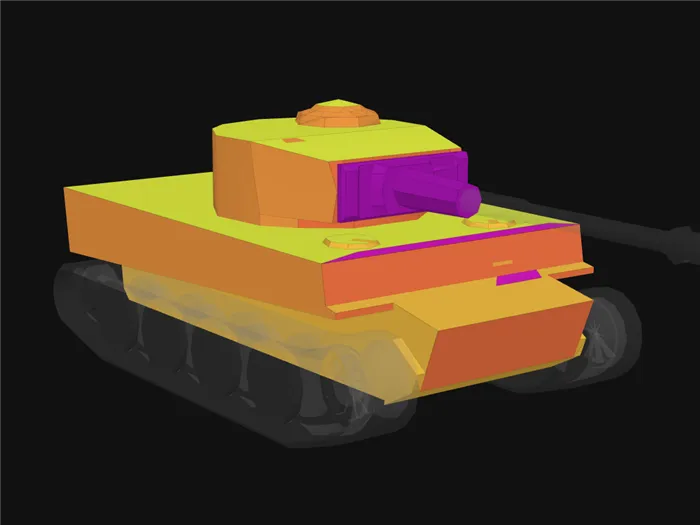 Лобовая броня Tiger 131 в World of Tanks: Blitz