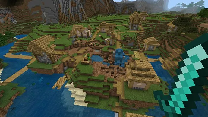 Деревня Minecraft разрушена после атаки увядания