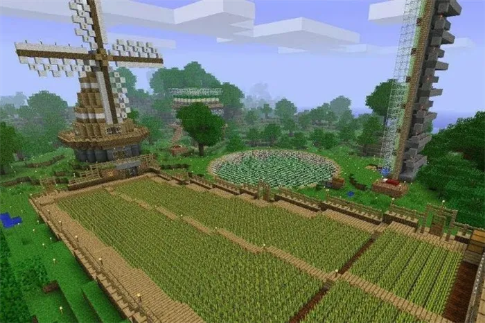 Ферма построенная из блоков