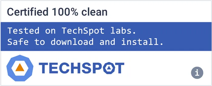 Certified clean file download tested by TechSpot