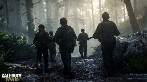Call of Duty WWII во время перерыва (without HUD)