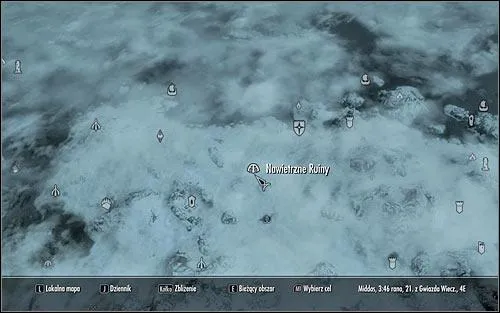 Откройте карту мира и найдите Наветренные руины - Ритуальное заклинание разрушения - Задания Коллегии Винтерхолда - The Elder Scrolls V: Skyrim Game Guide