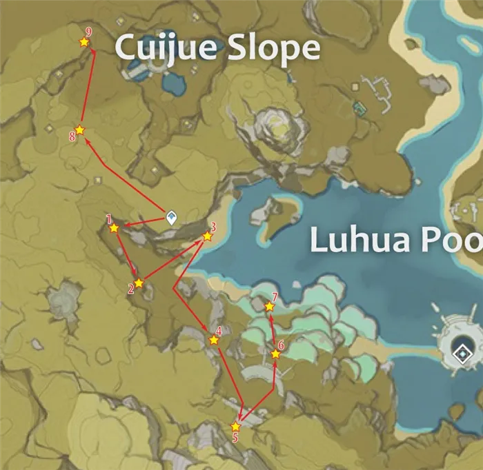 маршрут фарма кор ляписа у озера лухуа