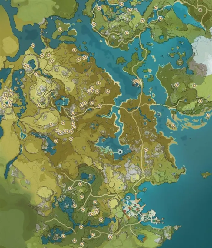 Карта расположения Кор Ляписа — Genshin Impact (Геншин Импакт) (изображение 2)