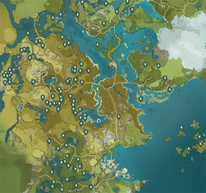 Карта расположения Кор Ляписа — Genshin Impact (Геншин Импакт) (изображение 1)