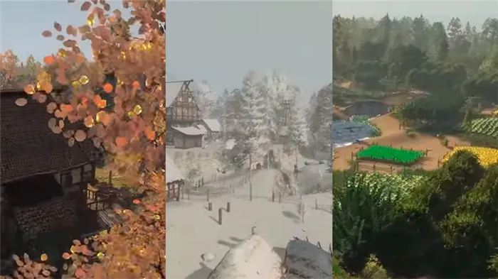 времена года в Life is Feudal: Forest Village