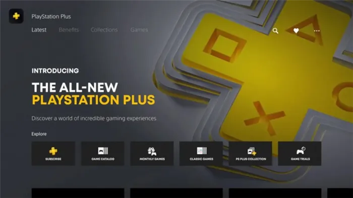 Скриншот сайта PlayStation Plus