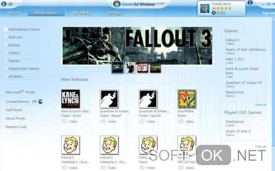 Games for Windows Live для Fallout 3