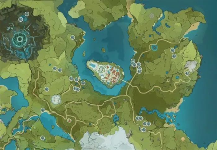 Карта расположения Травы Светяшка — Genshin Impact (Геншин Импакт)