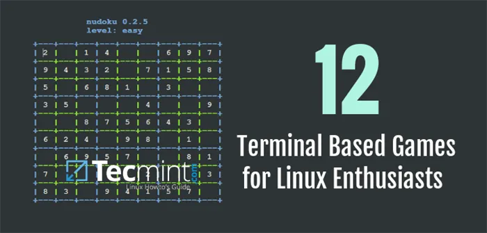 Linux Terminal Console Games